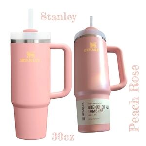 Stanley Peach Rose 30oz Tumbler with Handle and Straw New